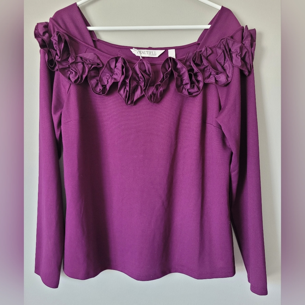 Purple Ruffle Blouse - Picture 3 of 16